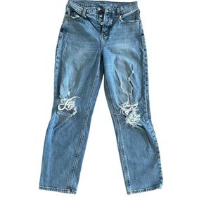 Women's Blue Distressed Jeans Old Navy Size 2